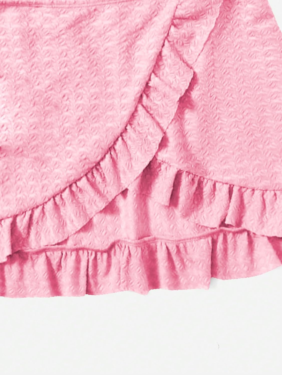 SHENHE Girl's 3 Piece Cute High Waisted Ruffle Trim Swimsuit Bikini Sets with Beach Skirt - Image 5