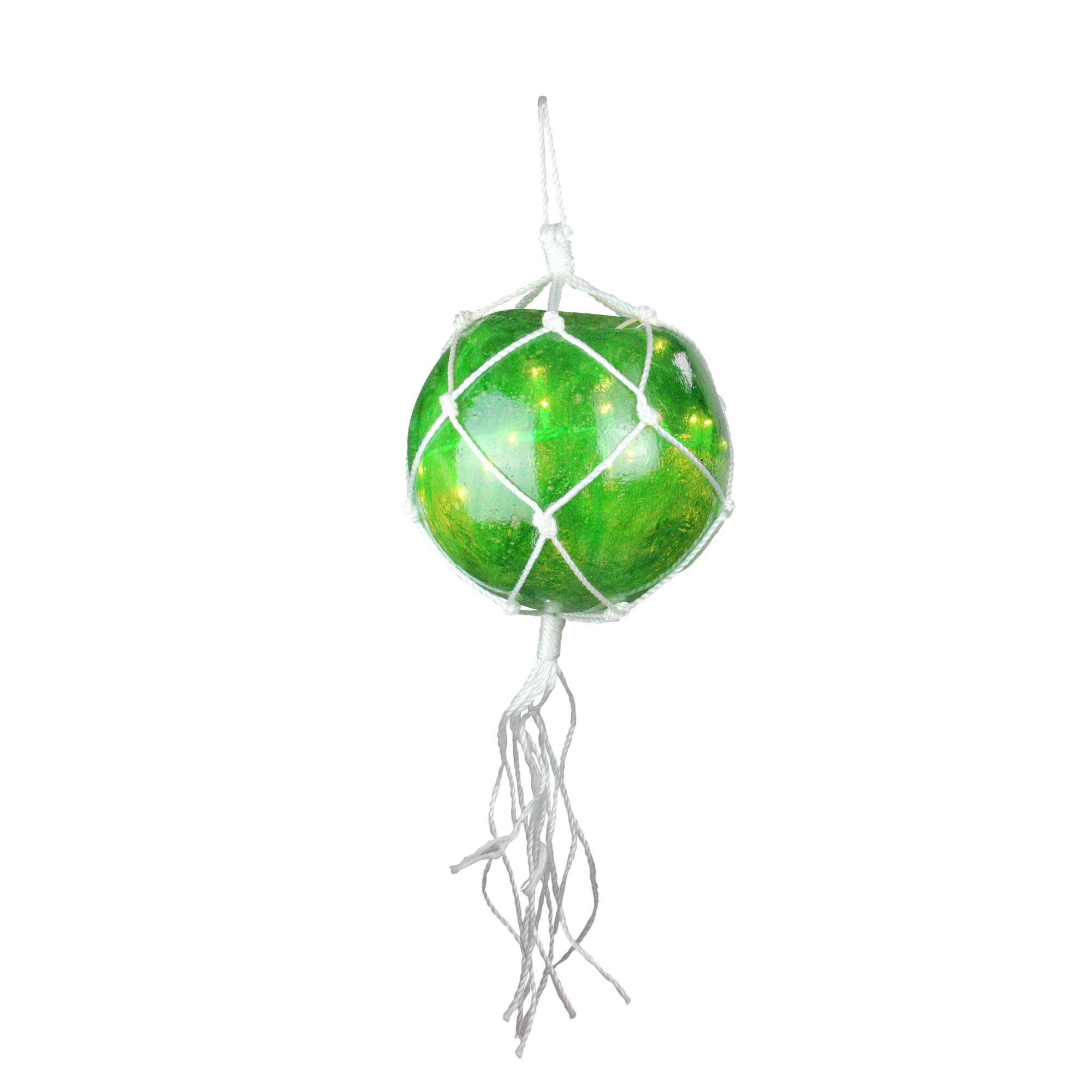 Barcana 35-Count Green Roped Mini Ball Outdoor Christmas Decor - White Wire