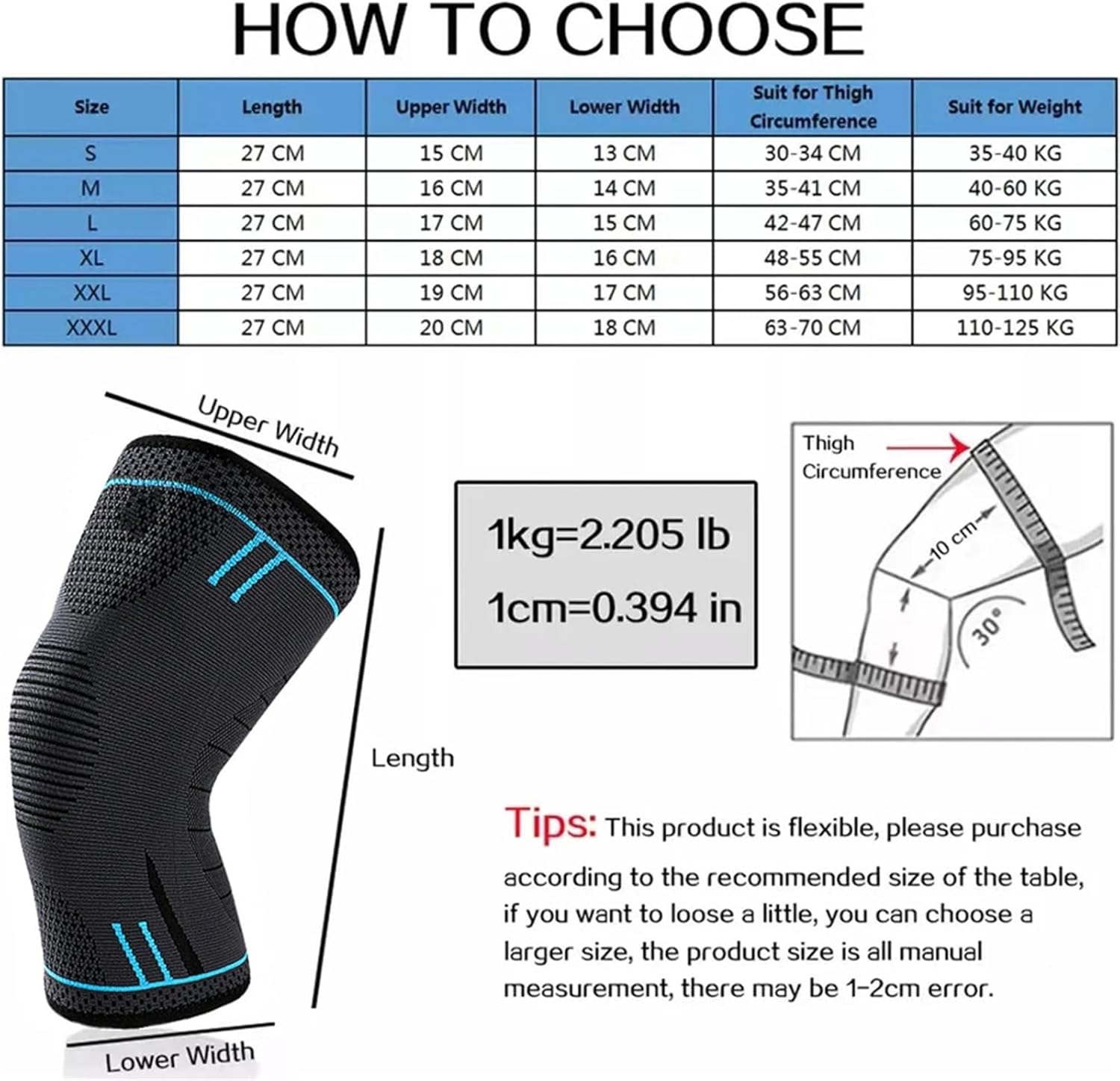 2PCS Compression Knee Support Sleeve Elastic Breathable Nylon Knee Pads Brace Basketball Volleyball Running for Volleyball Football Dance Yoga Tennis Running