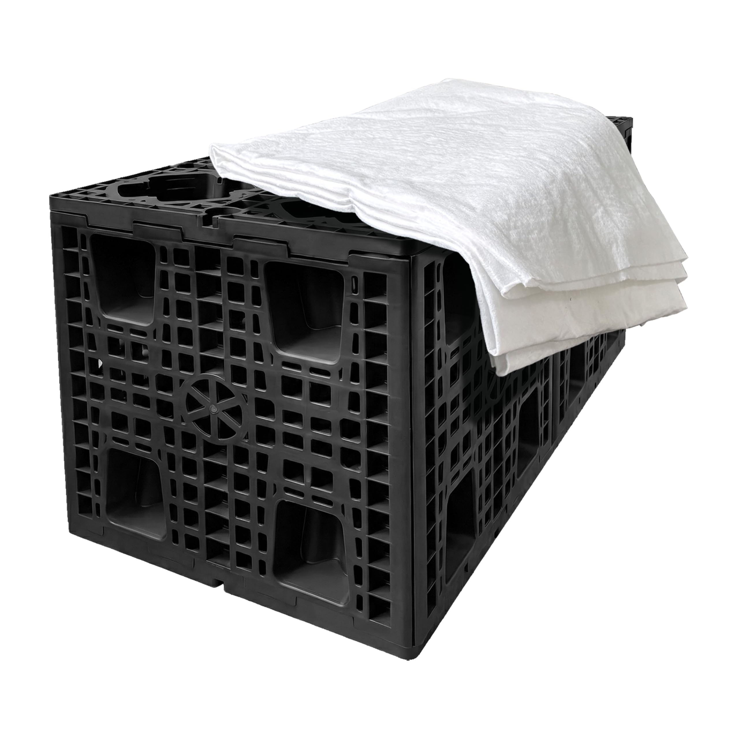 Natotela Soakaway Crate Kit 237L - Vertical Loads 50 Ton Heavy Duty Storm Crate, Modular Plastic Drainage System with Non Woven Geotextile Membrane for Stormwater Infiltration, Retention, Attenuation