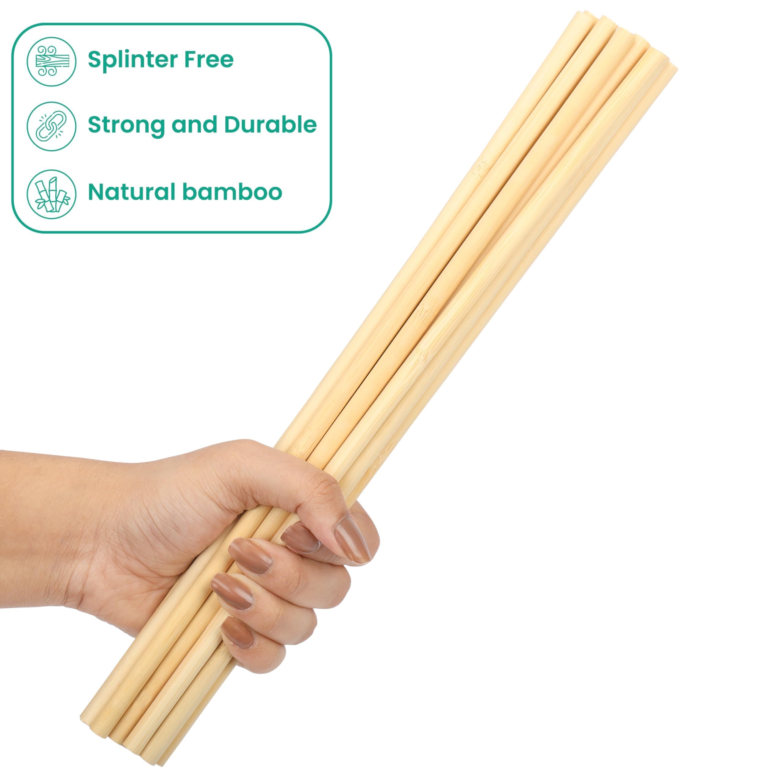 Belle Vous 100 Stk Naturbelassene Runde Bambus-Bastelholz Stbe - 30 cm -  Extra Langes 7 mm Rundstab Holz - Starke Holzstbchen zum Basteln fr  Holzarbeiten, Kunstprojekte, Dekorationen & Heimwerker : Amazon.de: Kche,  Haushalt & Wohnen
