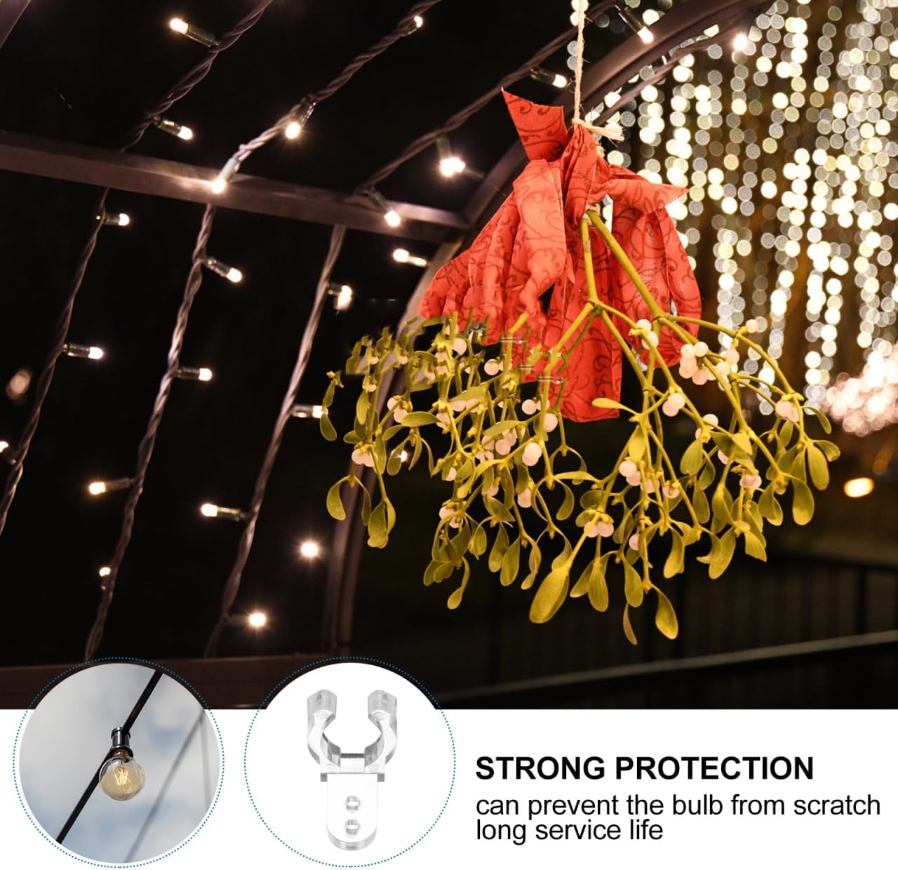 DOITOOL Led Light Strip Mounting Clips 100Pcs with 200 Screws Transparent Pc Material Lightweight Holder Clamp for Indoor Outdoor Led Light Tube Fixing 0.78X0.86X0.43In