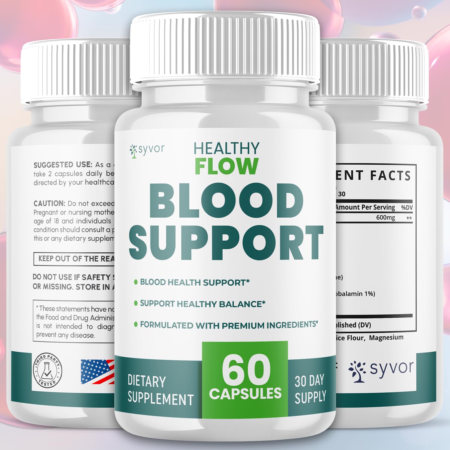 (2 Pack) Healthy Flow Blood Support Capsules, Supplement (120 Capsules) — Amazon image 2