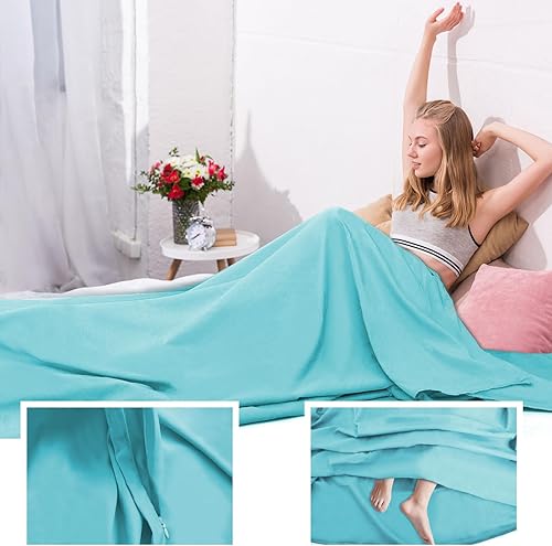 Miniatura 4 de BREENHILL Sleeping Bag Liner, Camping Sheets & Travel Sheet, Hostels & Traveling Adult Sleep Sack for Backpacking, Hotels Lightweight Single &