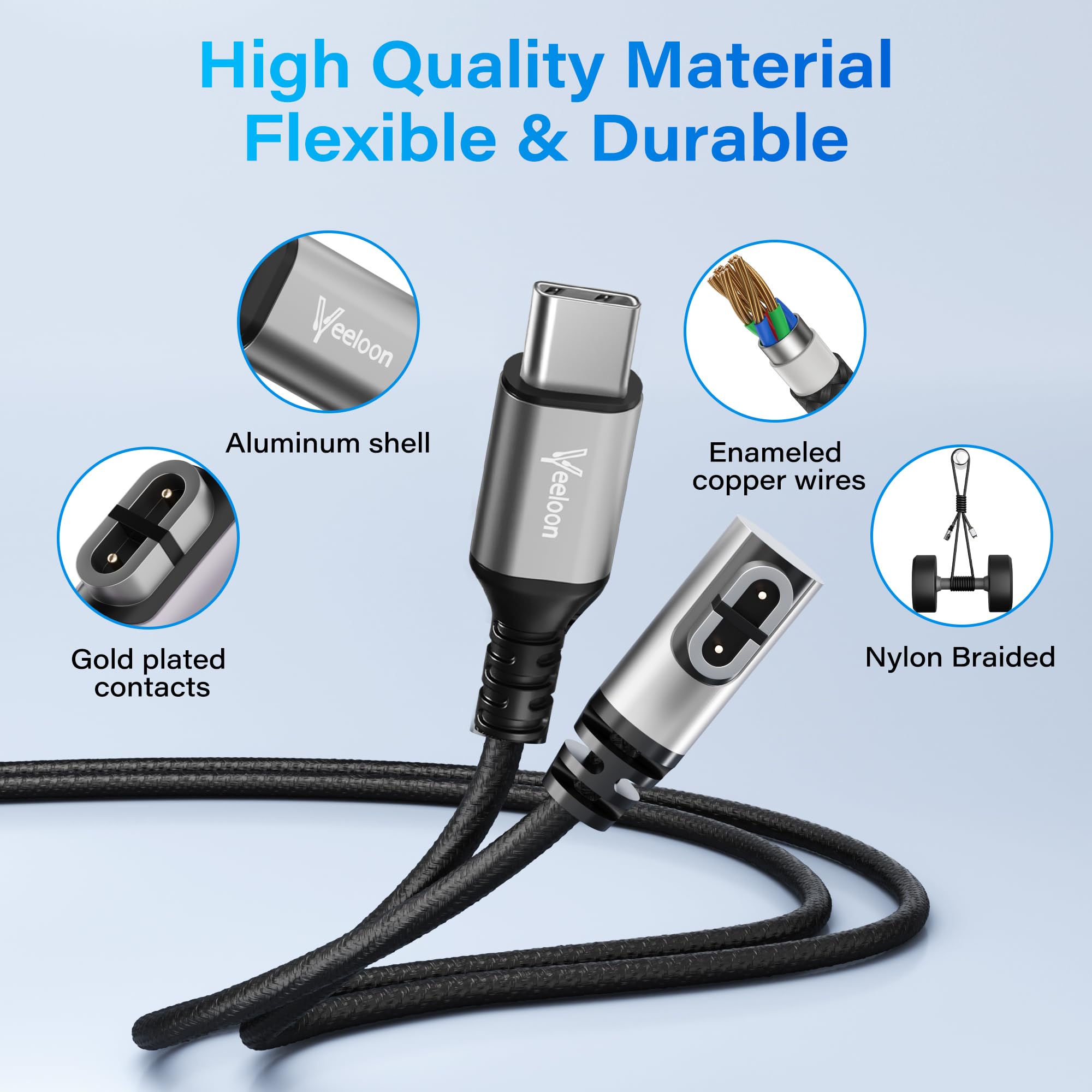 Amazon.com: Veeloon 2 FT-2 Pack USB C to Shokz Charging Cable