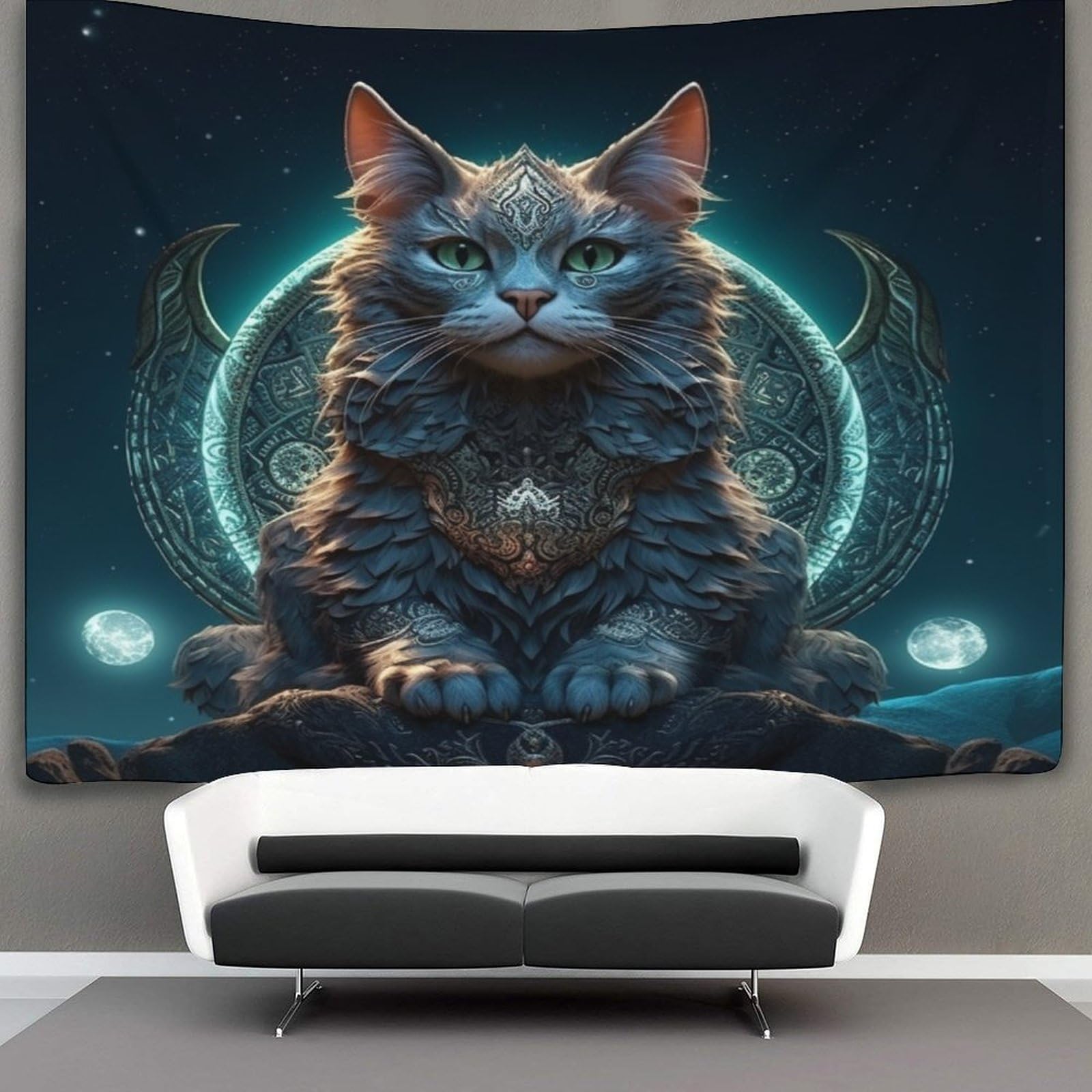 DHBANEIOK 3D Cat Printed Wall Blanket Home Decoration Bedding Poster Wall Art Tapestry Wall Hanging Tapestry Soft Polyester for Living Room Bedroom Dorm Decor 180cmx230cm