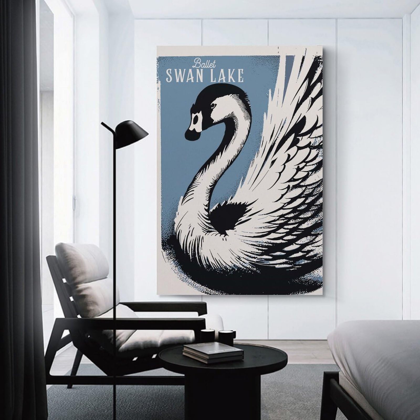Room Decor Wall Art Swan Lake Ballet (2), 24x36inch(60x90cm), for Home Lounge, Bedroom Or Reading Nook, Eye Catching Artwork for Blank Walls
