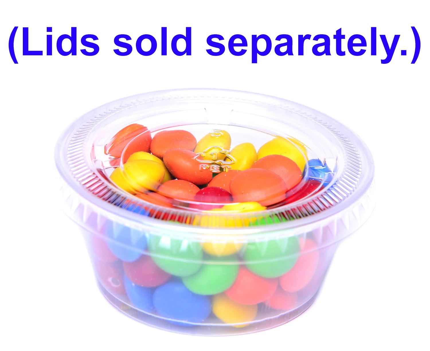 Daxwell Plastic Portion Cups, Polypropylene (PP), 3.25 oz, Clear, E10002027 (Case of 2,500)