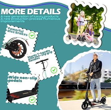 Kick Scooter for Teens & Adults. Foldable, Lightweight, XXL Big Wheels for Kids, Teen and Adults, 4 Adjustable Levels. Bearing ABEC9, Max Load 240 LBS.