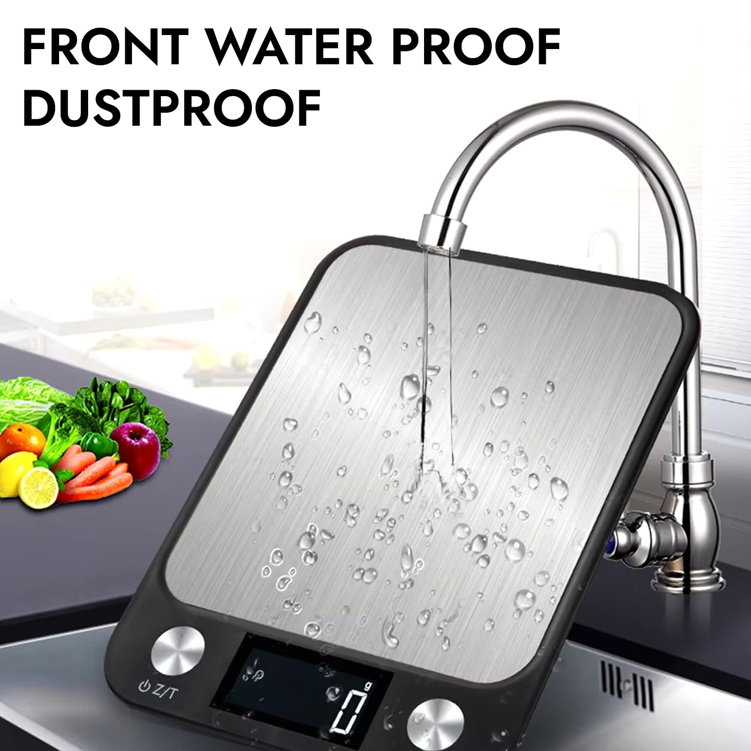 Digital Kitchen Scale, Food Scale for Bakers, Candle and Soap Making | Baking Scale for Precise Weight Measuring | Stainless Steel Large Platform Weighs up to 15kg