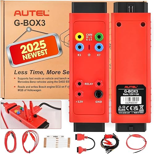 Autel G-BOX3 2023 Herramienta de accesorios, actualizada de Gbox2, adaptador de programación de llaves Gbox3 para Mercedes-Benzpara BMW, método de