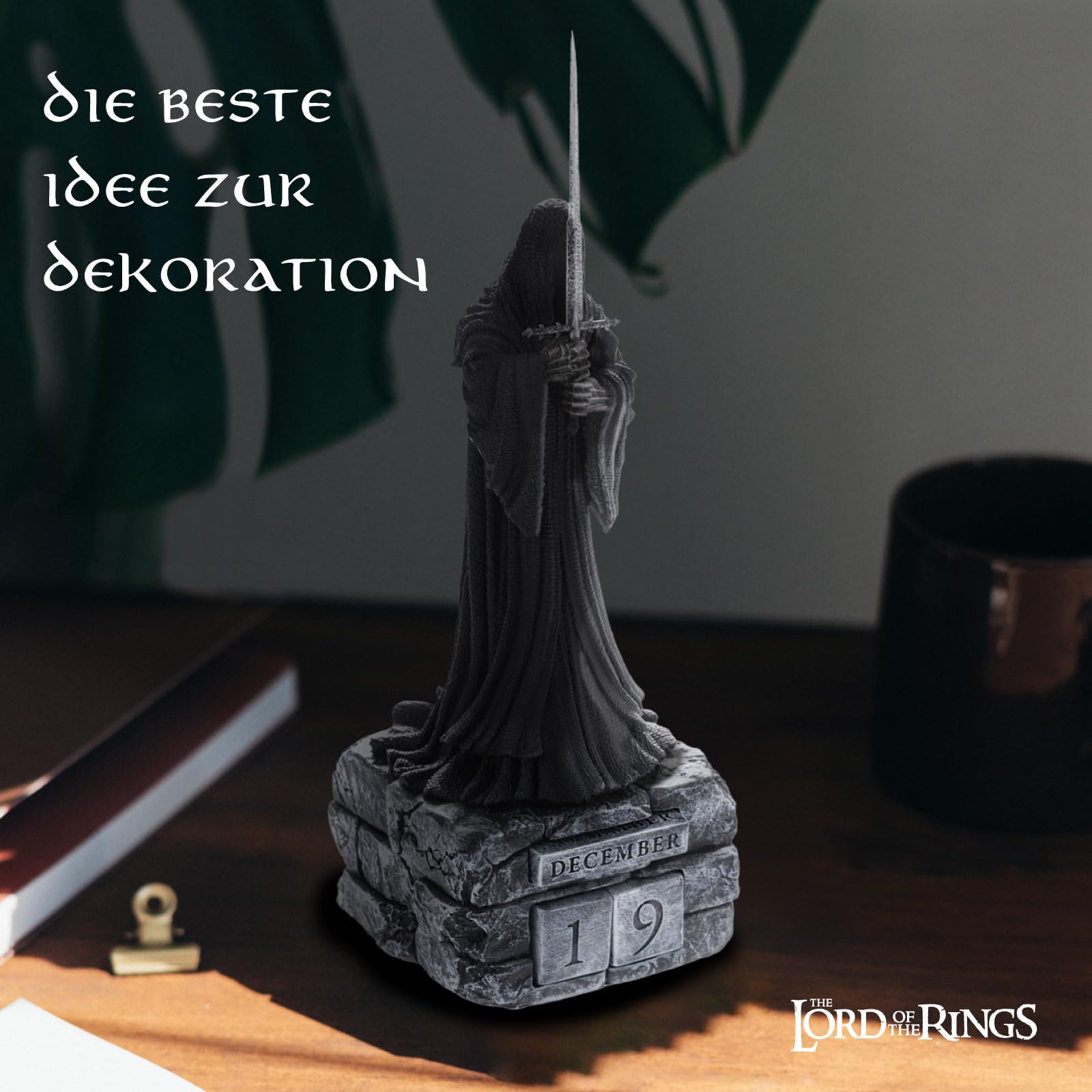 Grupo Erik Ewiger Kalender Der Herr der Ringe Figur 3D Kalender Tischkalender zum Aufstellen - Dauerkalender - Offizieller Nazgul Der Herr der Ringe Fanartikel Büro Deko