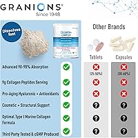 Vista 7 de Suplemento de colágeno marino en polvo, péptidos de colágeno marino hidrolizados tipo I, proteínas, biotina, ácido hialurónico, vitamina C