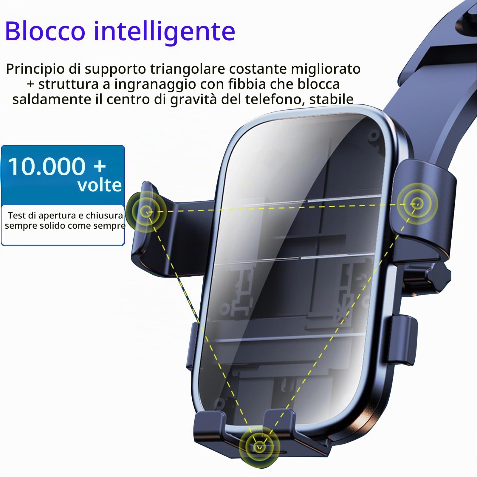 Supporto per telefono da auto adatto per Peugeot 2008 2019-2023, staffa di navigazione schermo per bocchetta dell'aria, rotazione a 360°, supporto per telefono cellulare a gravità per smartphone,