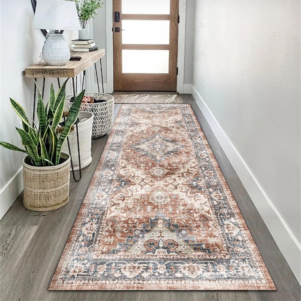 Tapis de course lavable antidérapant gris 65x180cm tapis de sol