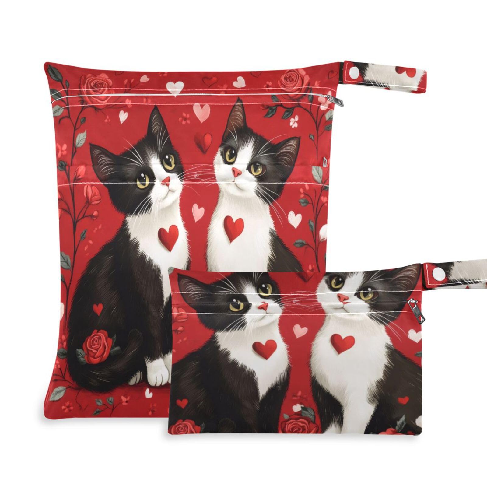 Msyxl 2pcs Wet Dry Bag for Baby Cloth Diapers, Waterproof Reusable Mjayodi3mdmwawvhc21zmgvvsm1y Wet Bag with Two Zippered Pockets Washable Pool Gym Travel Bag for Clothes