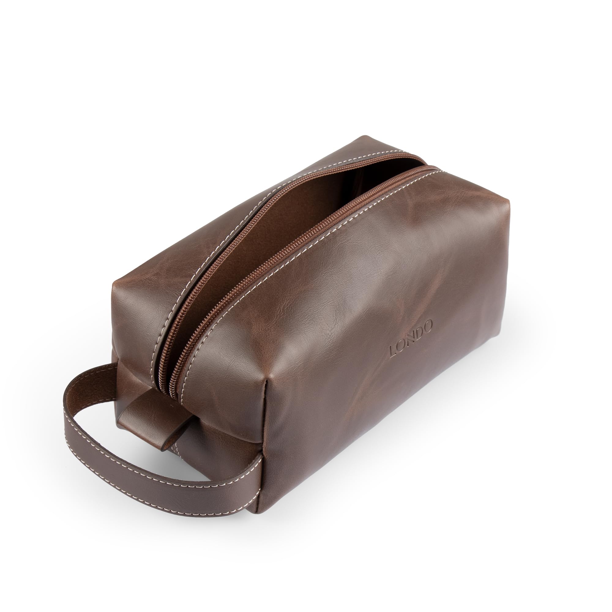 Londo Leather Cosmetic Makeup Pouch & Travel Watch Box. Stylish Durable Protective Storage Organizer for Toiletries & Versatile Accessories - Image 2