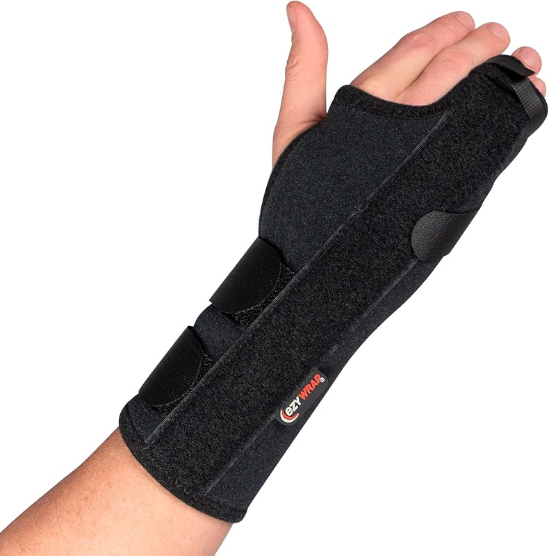 Boxer Fracture Splint Hand Brace with Finger Support – Wrist Brace Right Hand with Adjustable Fit, Hypoallergenic Material & Soft Edges – Designed for Metacarpal Fracture, Sprain, or Swelling