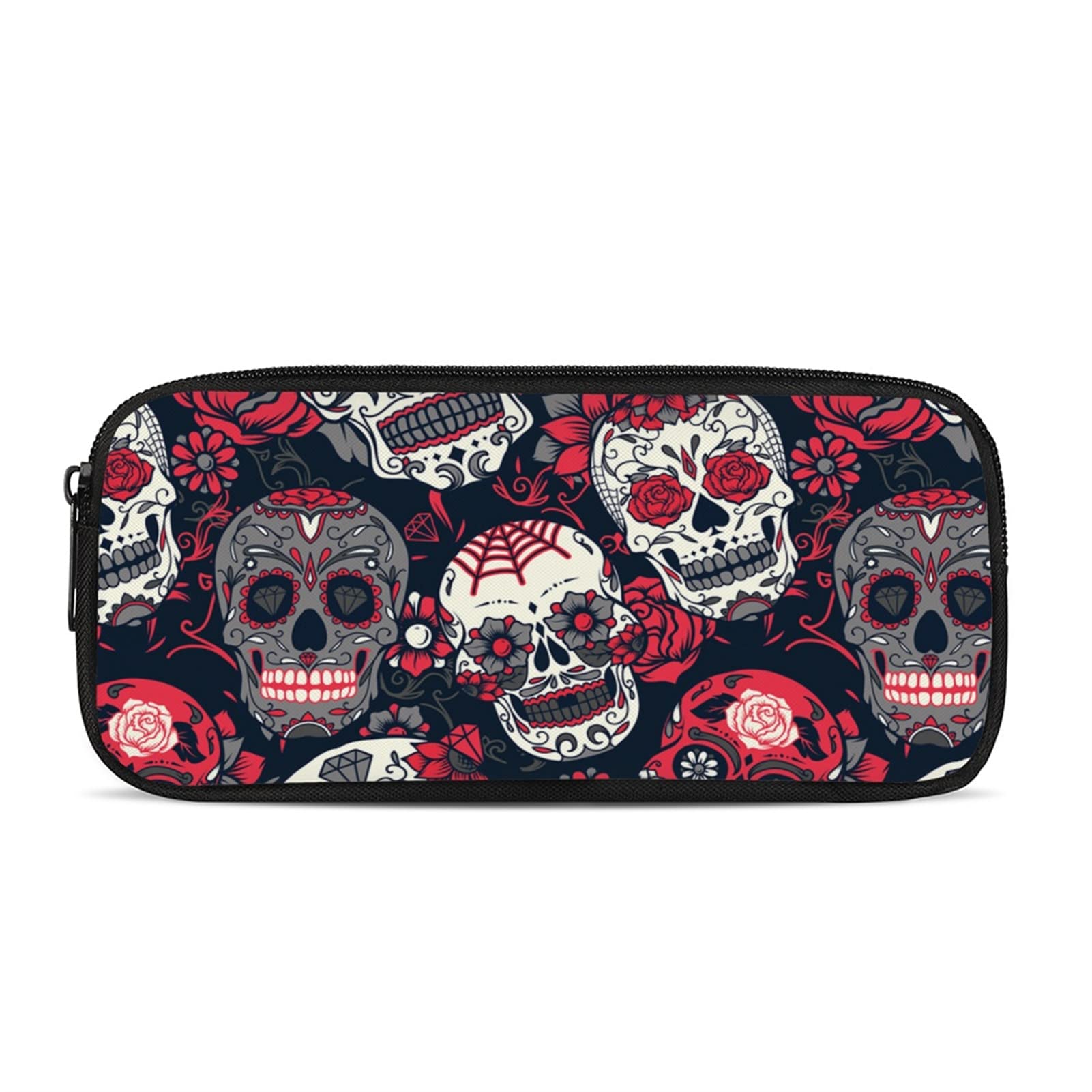 Belidome Sugar Skull School Pencil Case Pen Bag for Kids Boys Girls Back to School — image 1
