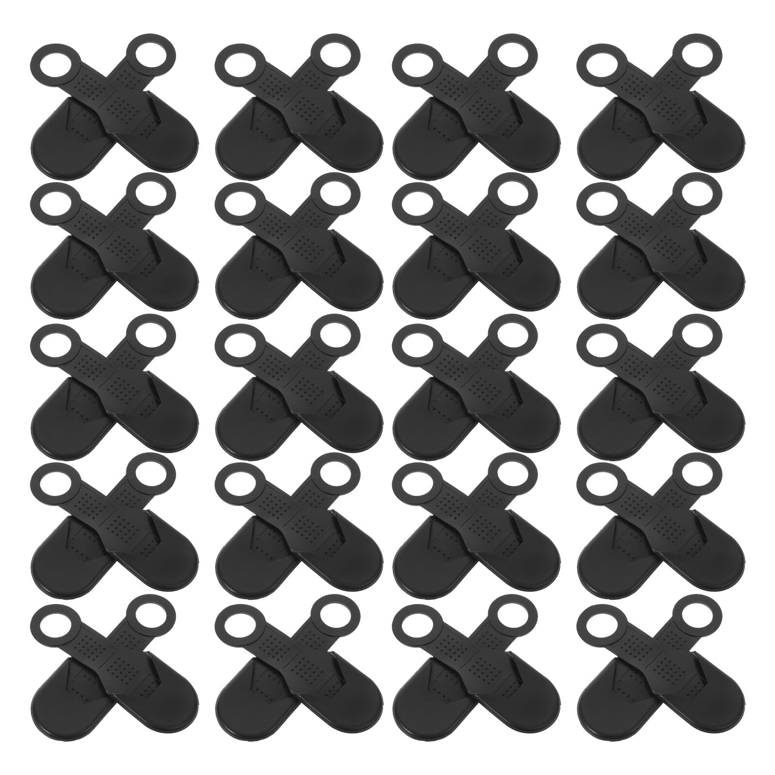 Bandes silicone pour cintres : lot de 100 poignées noires antidérapantes pour bois et plastique