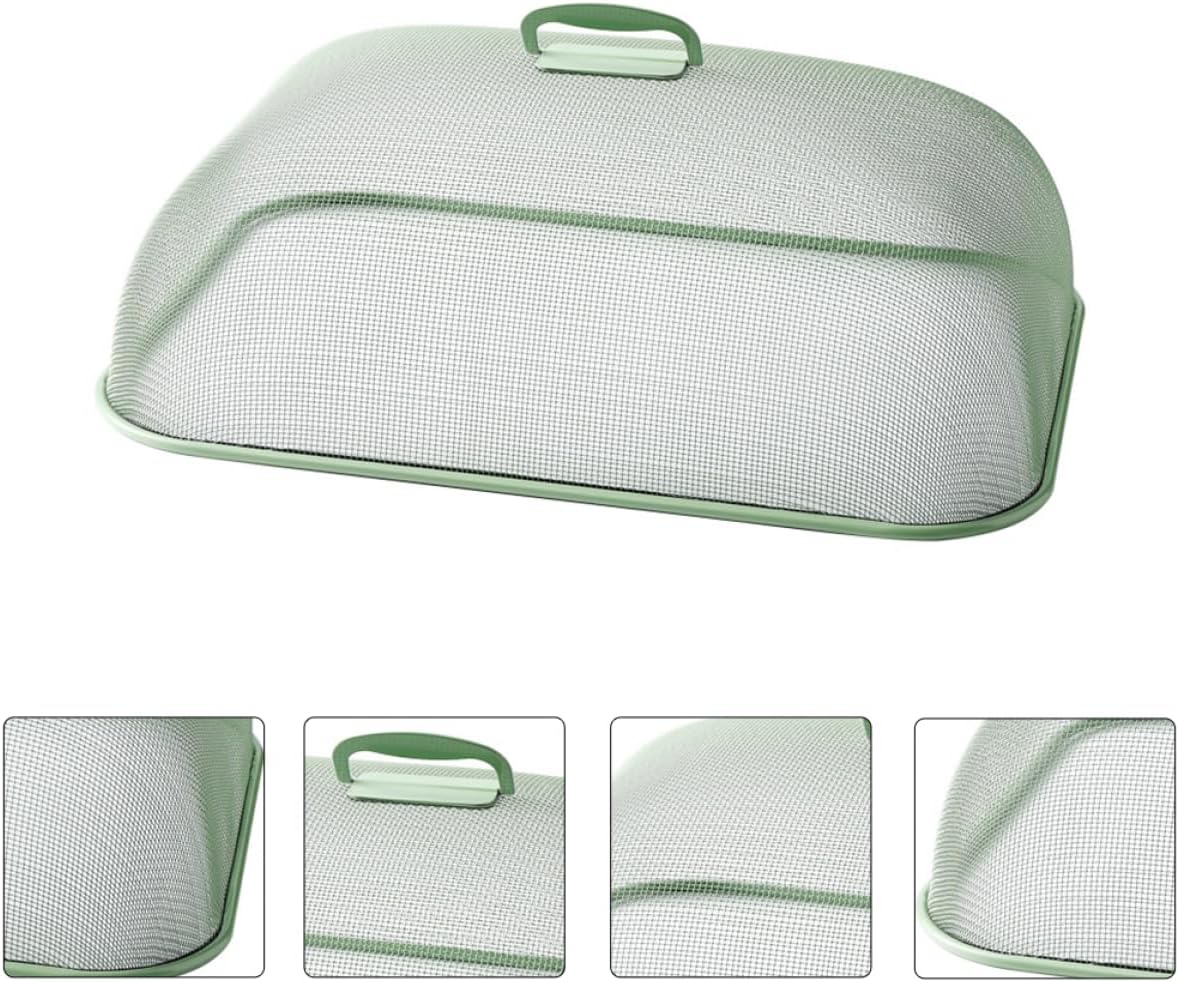 Green Iron Art Food Cover Tent Protector Practical Mesh Umbrella Screen for Leftovers for Bbqs Picnics and Camping