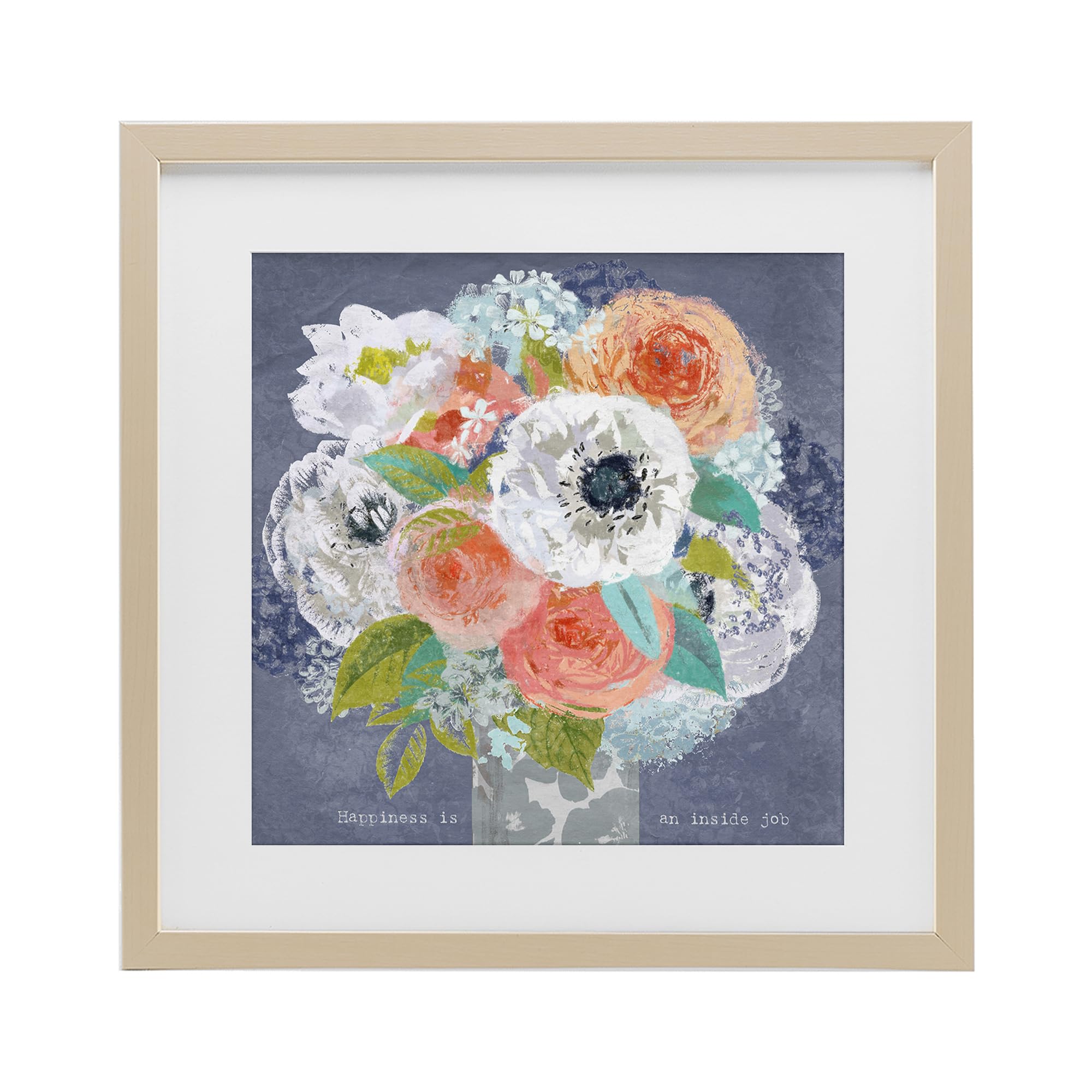 'Happiness Is An Inside Job'| Framed Print Under Glass