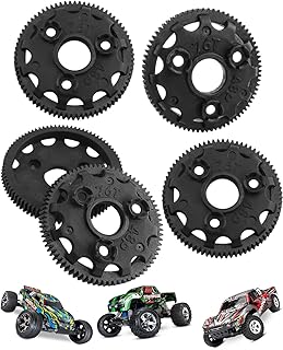 RCMYou RC 48P 76T Spur Gear Upgrades Part for 1/10 Slash Stampede Rustler Bandit 2WD VXL XL-5,5PCS 76T Spur Gear Hops Up,Replace #4676