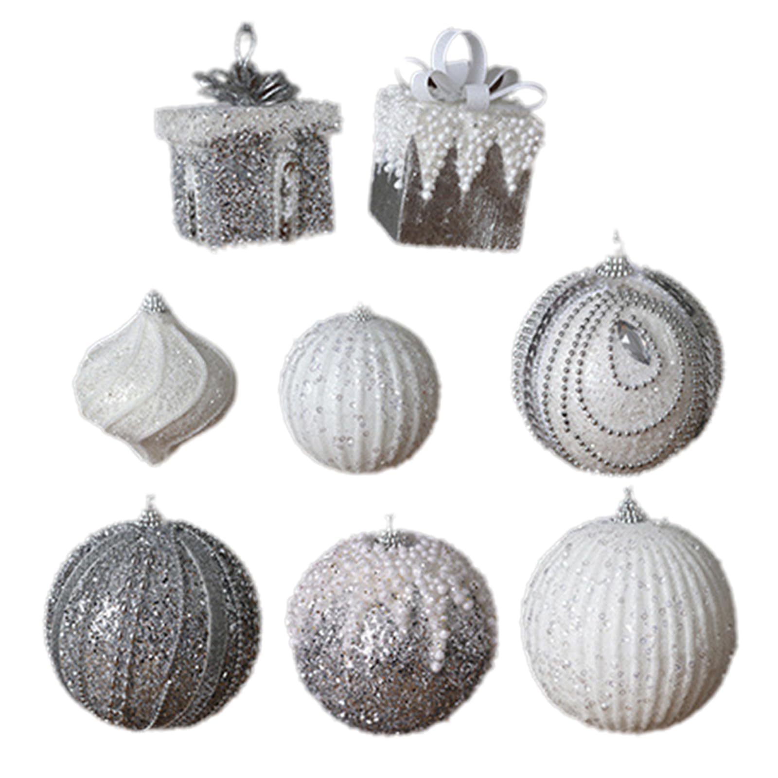 Christmas Baubles for Holidays Celebration Shatterproof Tree Pendants Shimmering Hanging Baubles Accessories Decoration