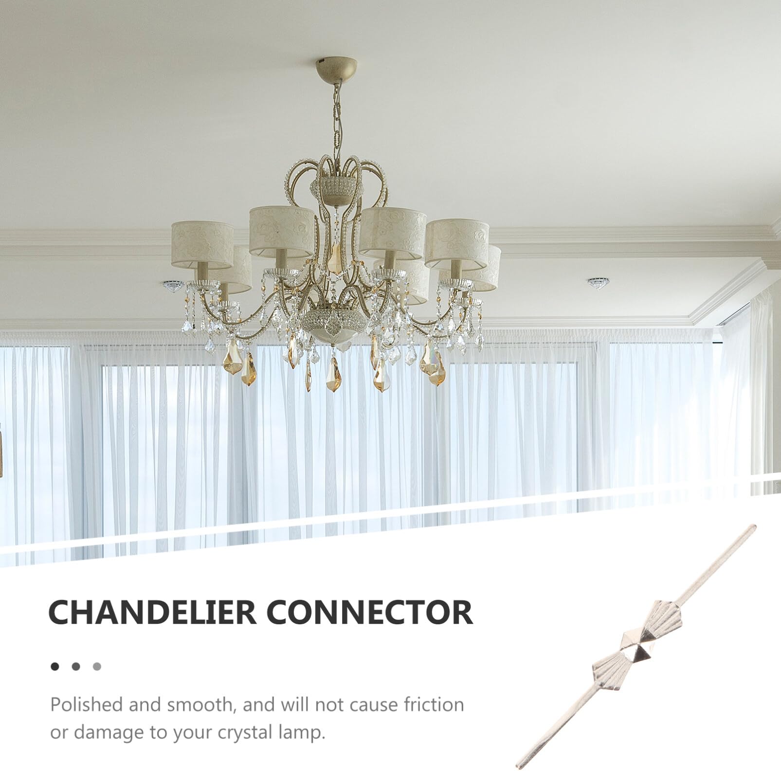 Alipis Chandelier Connector Clip 140pcs Chandelier Bowtie Pin Metal Chandelier Lamp Bow Tie Connectors Silver Butterfly Clips Chandelier Replacements, 4.50X0.50X0.10CM