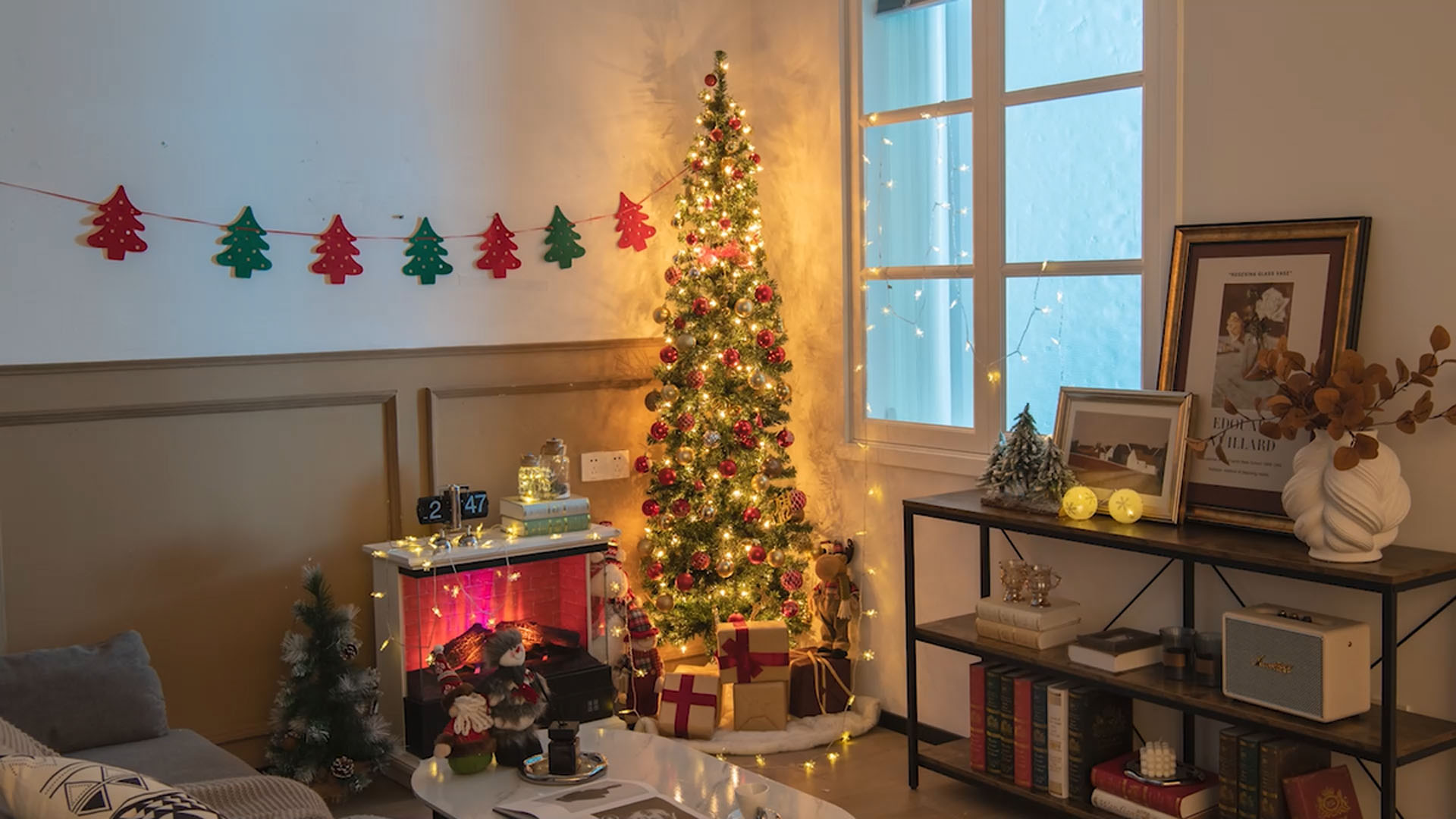 3 Arbres De Bouleau Illuminés 120/150/180 Cm - LED Blanc Chaud - Décoration Noël, Mariage, Intérieur/extérieur - COSTWAY