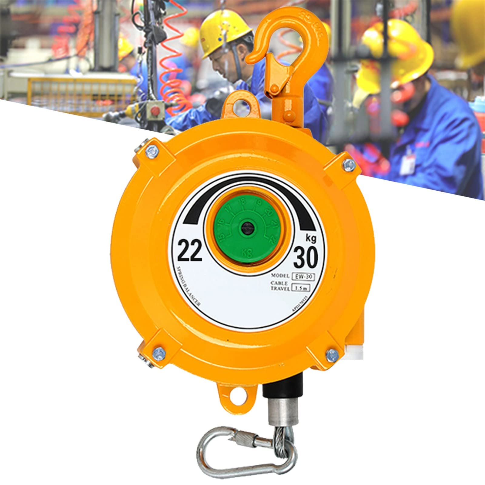 WEKONUMEX Retractable Spring Balancer, Spring Balancer Retractable Adjustable Self Locking Tension Retractor Multiple Sizes(22-30kg)