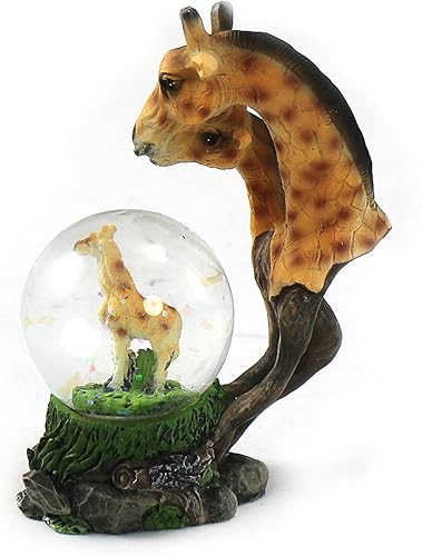 YJF-553 4 PULGADAS Jirafa WATERGLOBE, Multicolor