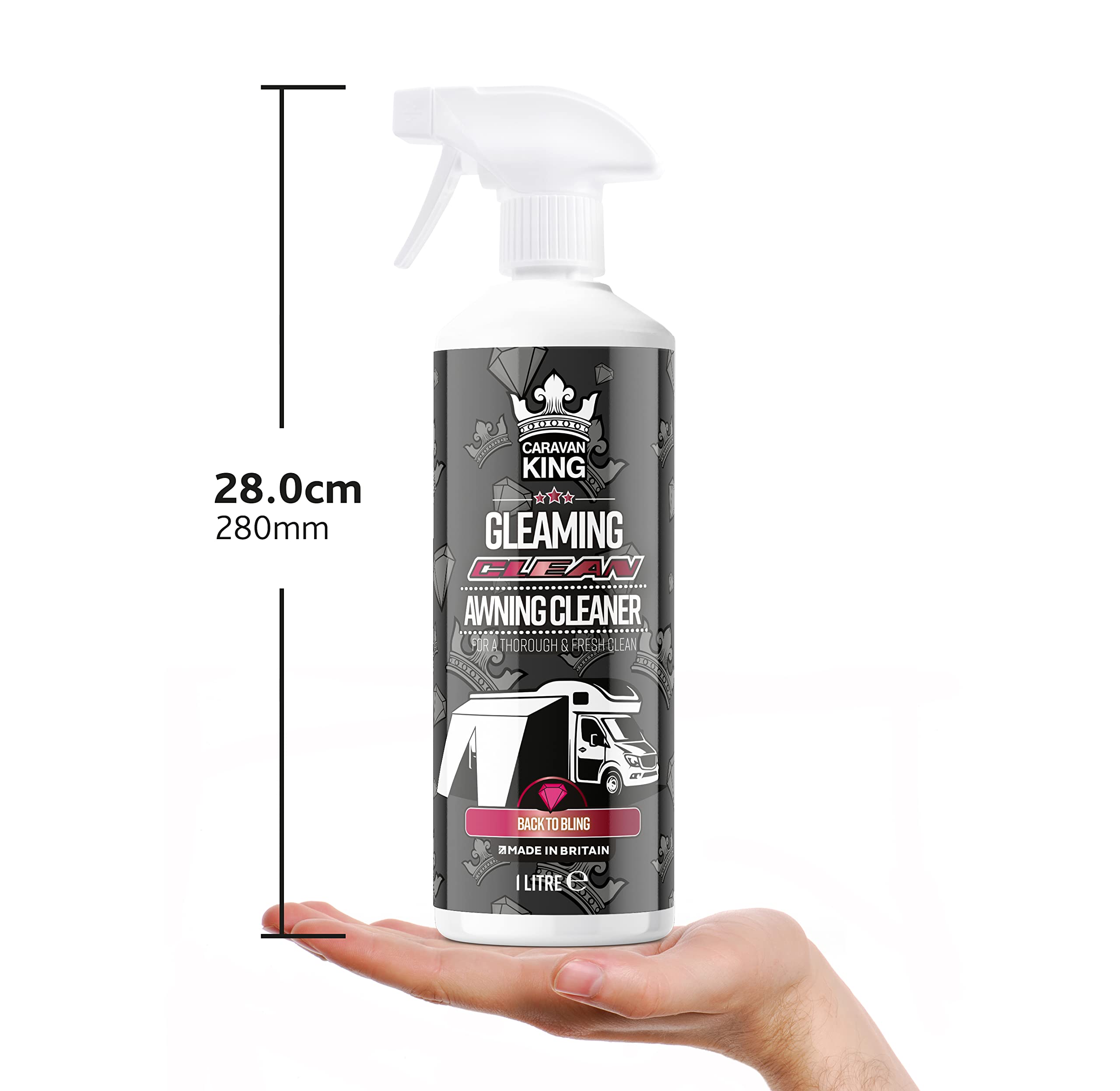 Awning & Canopy Cleaner Spray – Removes Dirt, Algae & Mould from Caravan Awnings, Tents & Outdoor Fabrics, 1L — view 3