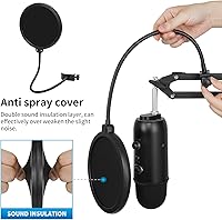 Vista 7 de Brazo de suspensión para micrófono con brazo de micrófono resistente para Blue Yeti, Hyperx Quadcast, soporte de micrófono ajustable con filtro