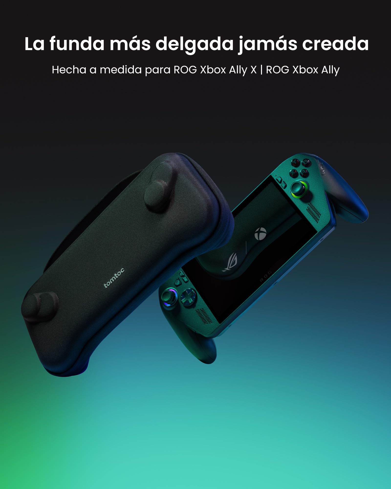 tomtoc Funda de Transporte Compatible con ASUS ROG Xbox Ally / Xbox Ally X 2025, Slim Carcasa Delgada, Case Protectora, Bolsa Dura Portátil de Viaje para Consola, Funda Ligera de Viaje
