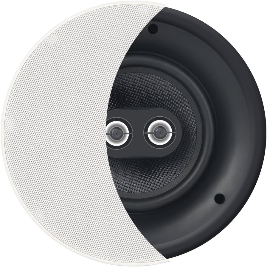 8” Trimless in-Ceiling Speaker - DVC Dual Dome Tweeters Stereo – ACE840TT
