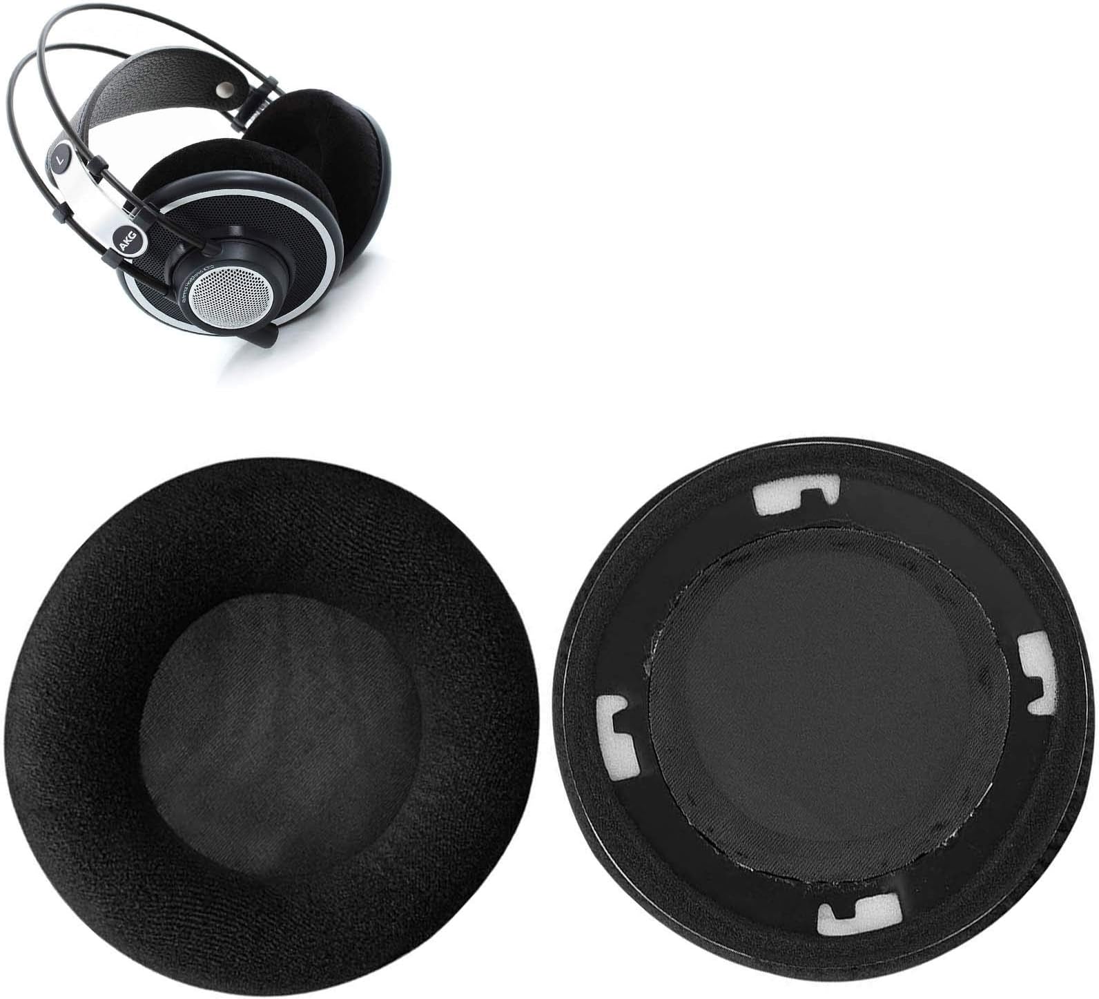 SINDERYK712 Earpads Replacement Ear Pads Cushions Muffs Repair Parts Compatible with AKG K702 K701 K601 K612 K712 Q701 Q702 Headphones. (Black)