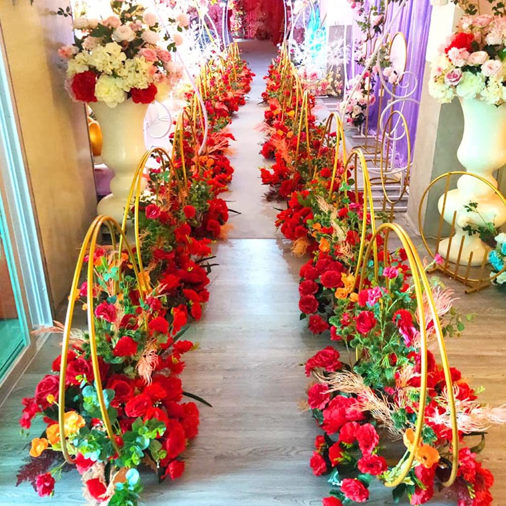 Hochzeitsbogen Tortenständer,Blumenstände Runde Ballon Bogen Hochzeitstorte Hochzeitsdekorationen Metall Rund, Traubogen Hochze Hochzeit Tortenständer Kuchenständer,für Hochzeit Deco,gold,80 * 88cm