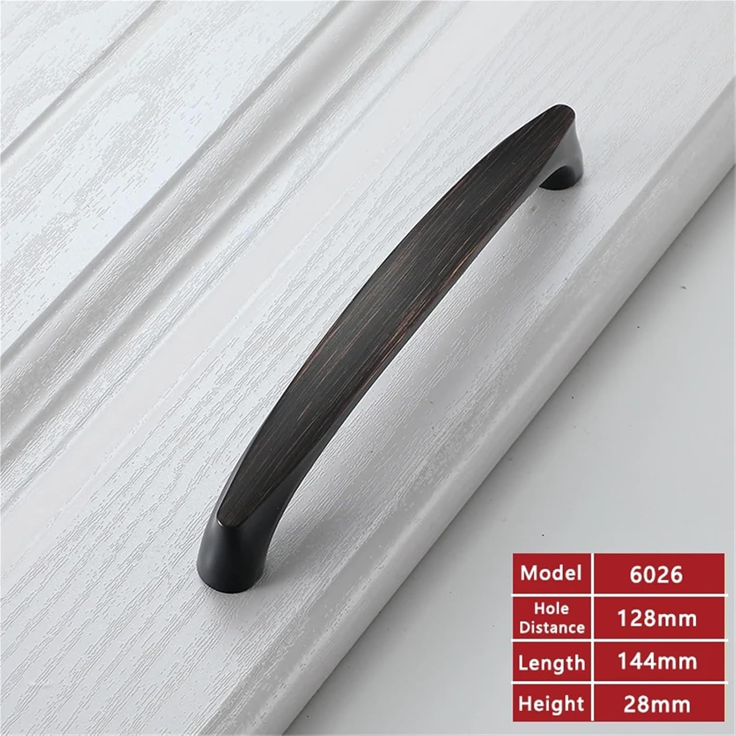 Zinc Black Bronze Handles Cupboard Door Pulls Furniture Handle Drawer Knobs Hardware 1Pcs(6026-128mm)