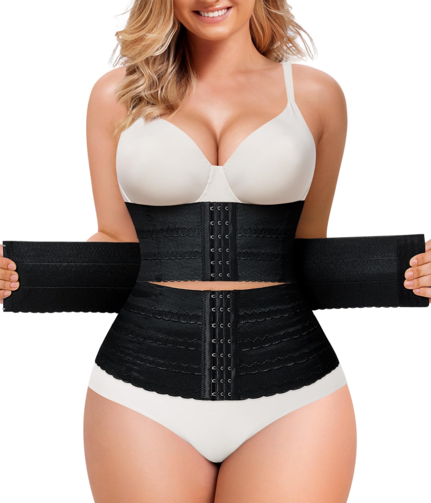 QACIVIQSegmented Waist Trainer for Women Waist Cincher Shapewear for Women Tummy Control Workout Body Shaper Girdle