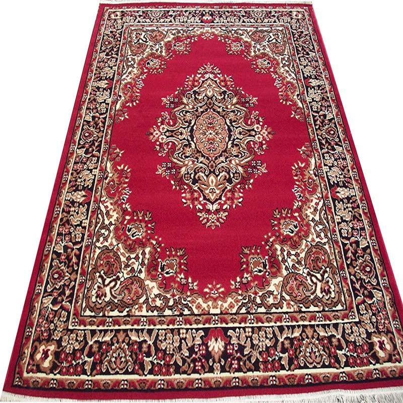 Image of Home Decore Acrylic Carpet for Your Living Room & Drawing Room Aywhere in Your Home (150x210 Red Colour)- 5x7 Feet