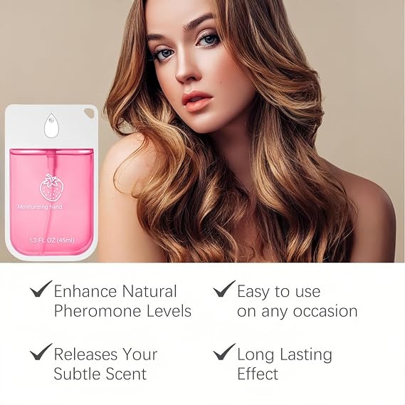 2PCS Mist Hydrating Hand Sanit/izer Spray,Hand Sani/tizer Spray,Refreshing Hydrating Sani/tizer,Power Mist Han/d Sanit/iser,Portable Travel Size(Strawberry flavor)