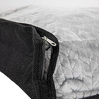 Vista 7 de Household Essentials Bolsas de almacenamiento para suéter con cremallera para debajo de la cama con panel de visión transparente, juego de 3