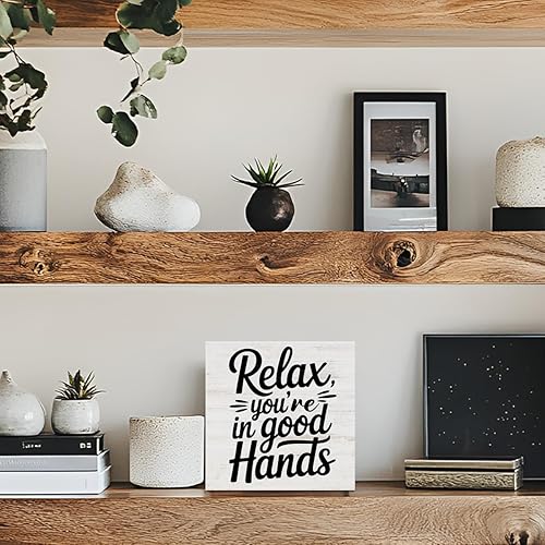 Miniatura 3 de Letrero de madera para salón de belleza, decoración de escritorio para masaje, spa, peluquería, decoración de salón de uñas, regalo de cumpleaños de