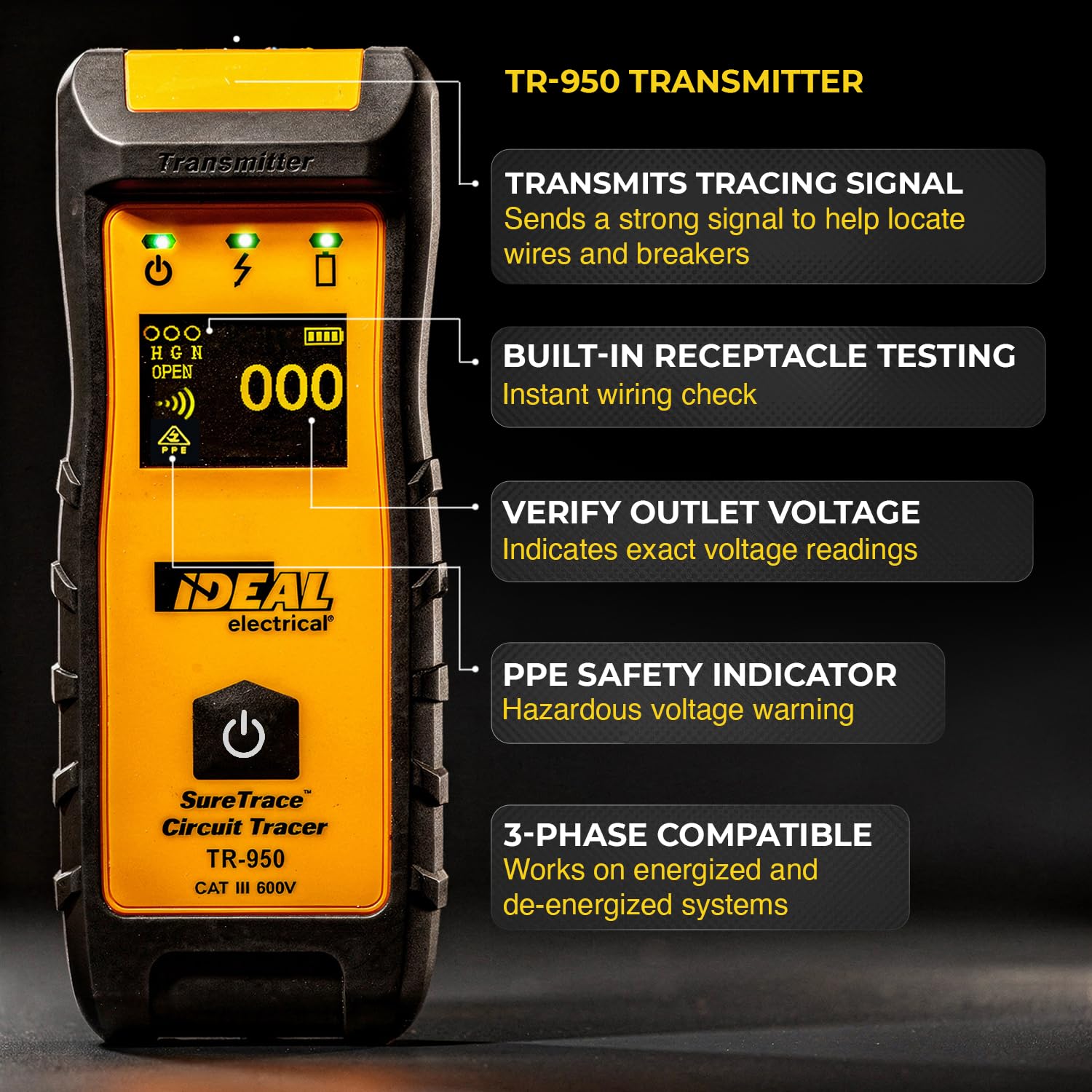 Ideal Electrical SureTrace Pro Circuit Tracer (61-950), 0-600 Volts — Amazon image 5