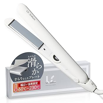 Amazon | Ur.Salon ヘアアイロン 瞬間水分蒸発しない ダメージを