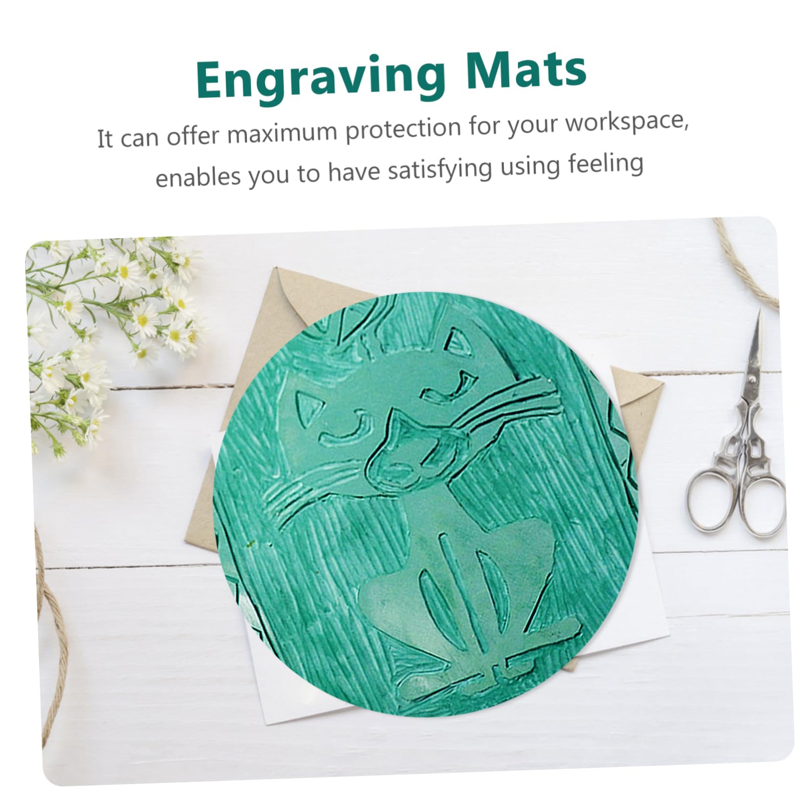 KONTONTY 4pcs Plastic Printmaking Plate Engraving Material Supply DIY Carving Boards Handcraft Engraving Plate Soft Carving Material