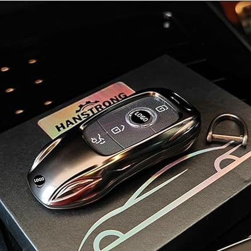 Miniatura 3 de Funda de metal para llavero de metal gris oscuro adecuada para llave remota inteligente Benz Clase A Clase C E300L C63 E63 A200 CLA CLS GLA GLB GLS