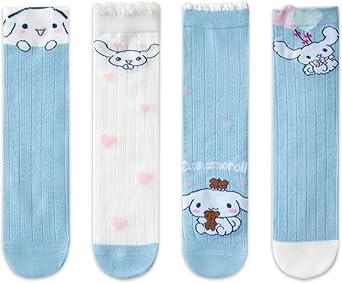 Roffatide Cartoon Womens Cute and Novelty Casual Crew Socks Ankle High Dress Socks for Big Kids Girls Long Stockings