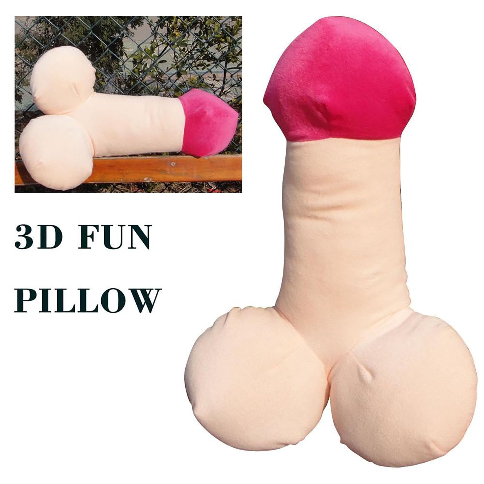 LamaMe Almohadas Graciosas Regalos Ideales para Parejas Diversión Garantizada En Cumpleaños Y Ocasiones Especiales Placer Peludo 60cm(23.6in)